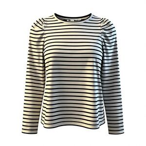 Boden puff sleeve striped long sleeve